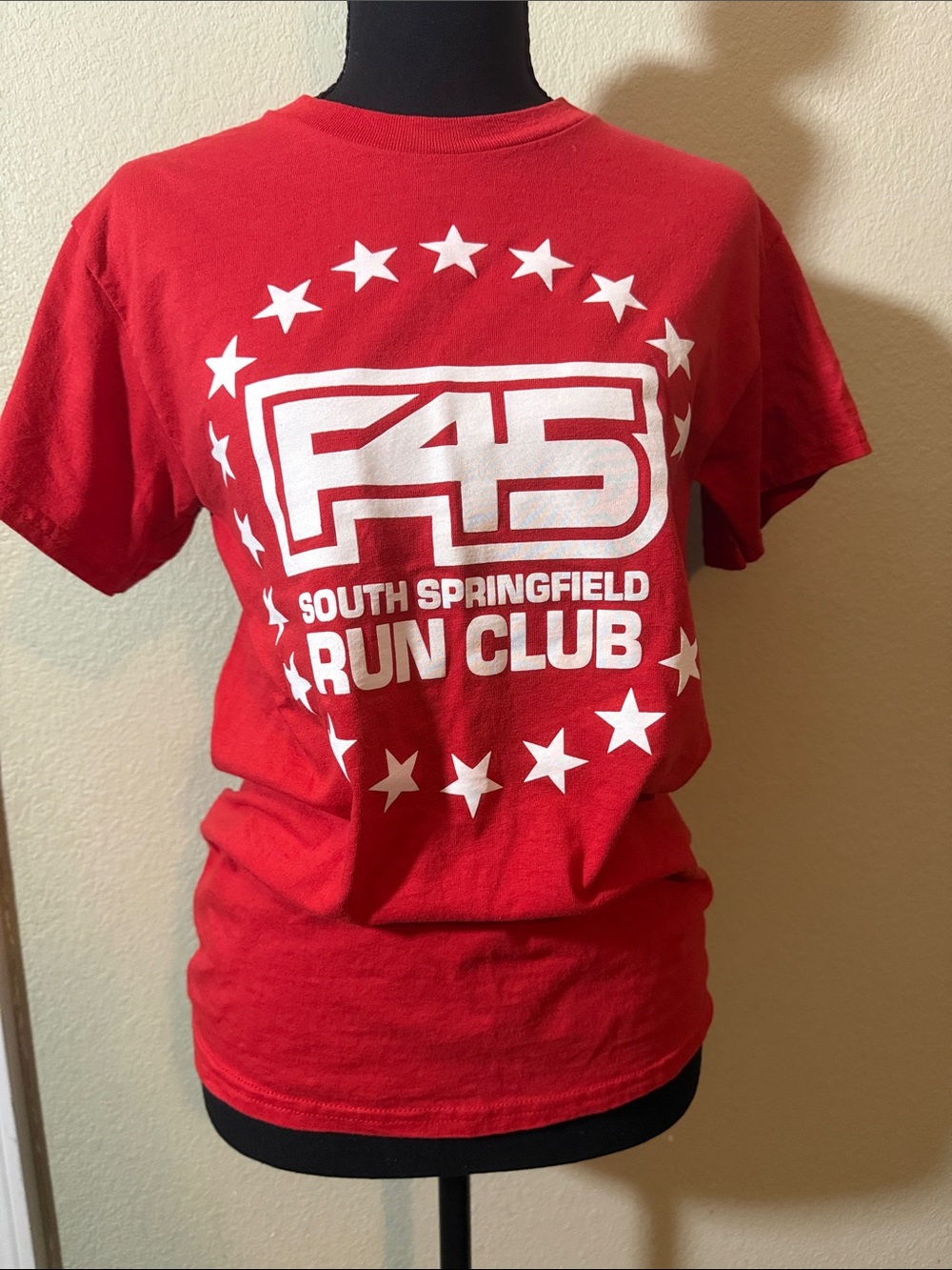 F45 South Springfield Run Club Red Graphic Tee